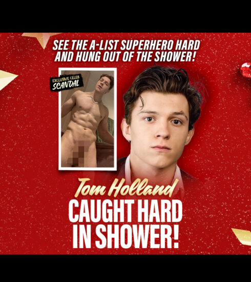 tom holland caught hard in shower